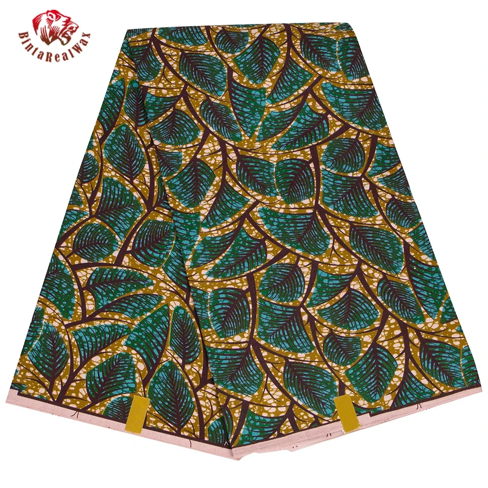 Sewing Batik Fabric - Ankara African Print Leaf Pattern Fabric,