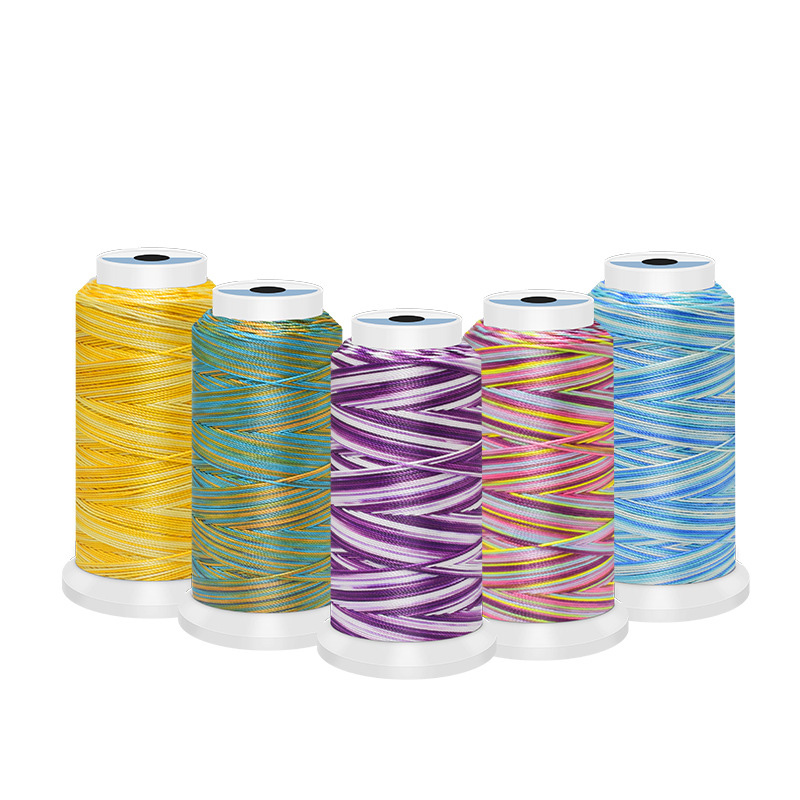 Sewing Thread In Textile - 0.5/0.8/1mm poliéster arco-íris cores diy bordado