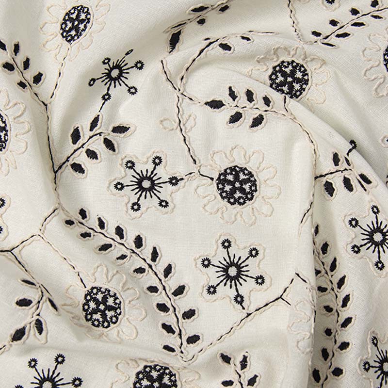 Vintage Sewing Textile - Tecido de renda de algodão 3D