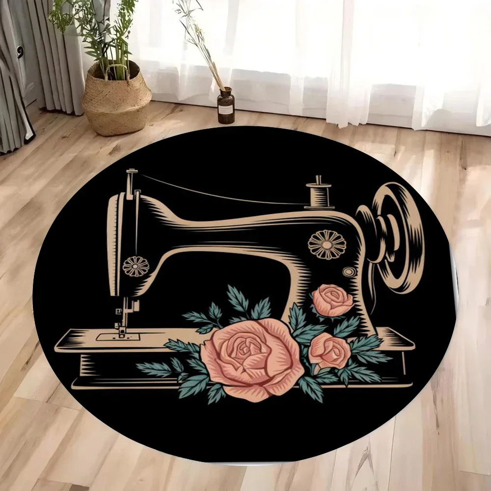 ~O~ Tapete redondo para máquin - Vintage Sewing Textile avaliação e preço
