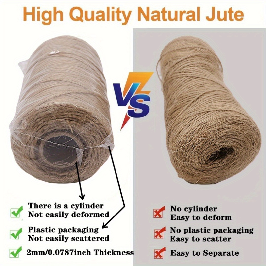 Corda de Juta Natural 2/3/4mm  - Vintage Sewing Textile avaliação e preço