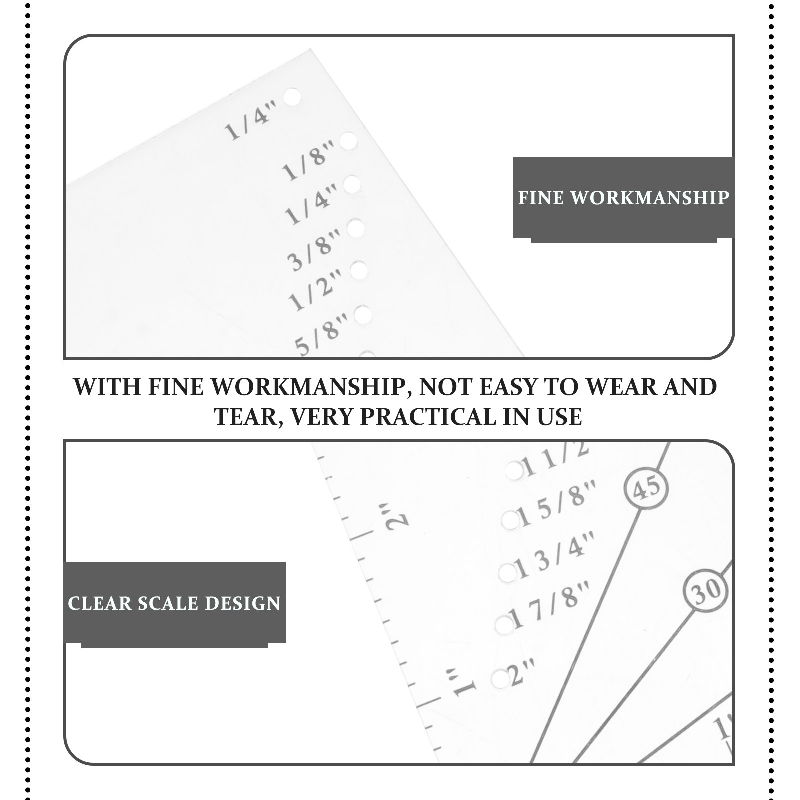 1 conjunto de régua de plástic - Sewing Gauge Ruler avaliação e preço